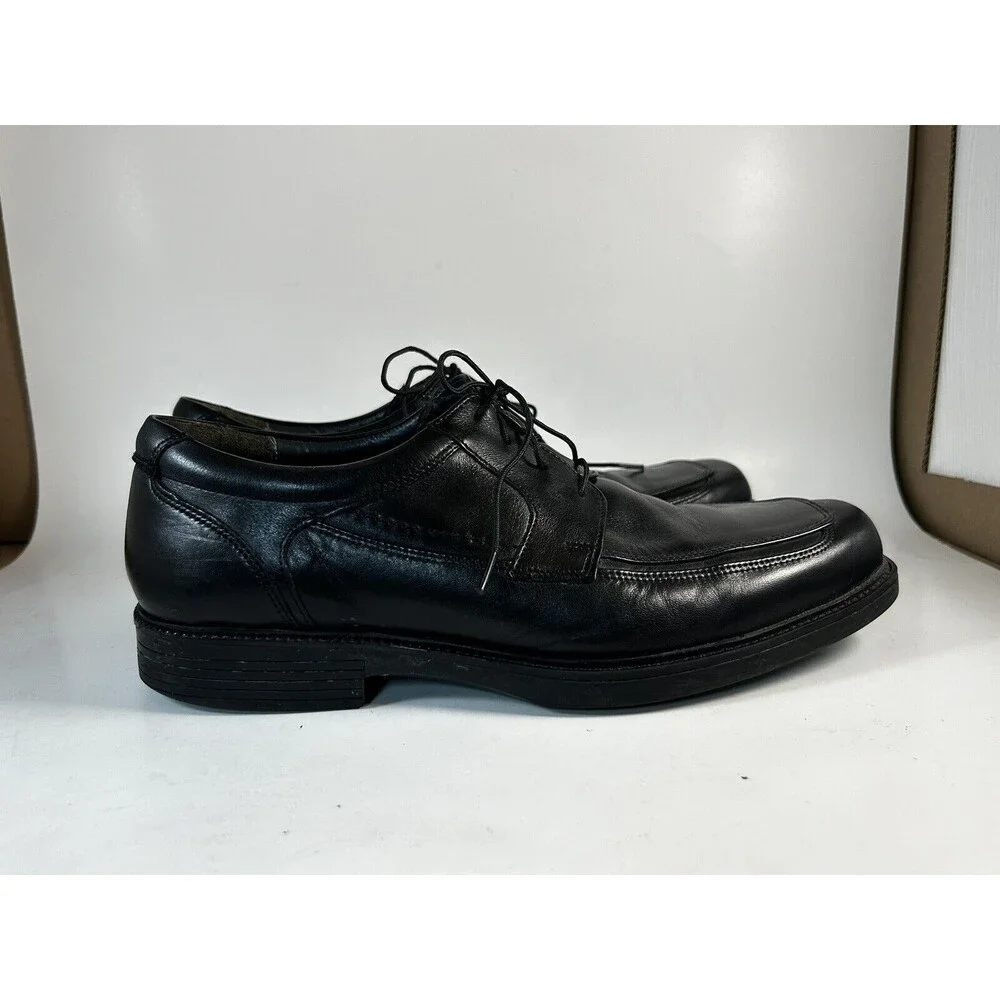 Johnston & Murphy 203605 Men's Shoes Size 10.5 M Black Leather Lace Up